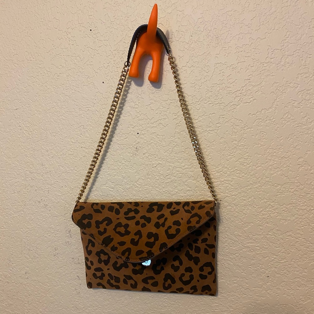 JCREW LEOPARD PRINT EVENING BAG